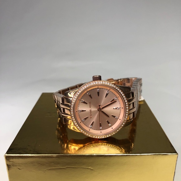 Michael Kors Ritz Rose Three-Hand Rose Gold-Tone